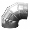 GREENSEAM Galvanized Steel 90 Degree Elbow, 10" Duct Fitting Diameter, 14" Duct Fitting Length