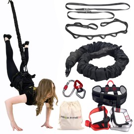 PRIOR FITNESS Bungee Fitness Set, Professional 4D Flying Exercise Bungee Kit with Rigging Hardware Heavy Duty Bungee Dance Rope Sturdy Antigravity Bungee Workout Equipment for Home Gym Studio XS