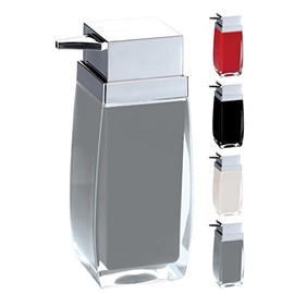 MSV Anzio Liquid Soap Dispenser Capacity 6 x 5 x 15.5 cm - Grey