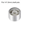 sourcing map 2 x Aluminium Volume Control Potentiometer Knurled Shaft