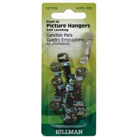 Hillman 121126 Push-in Self-Leveling Sawtooth Hangers 6 Pack