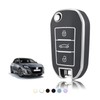 TOOMUME Key Cover TPU Car Key Case Fits Peugeot 208