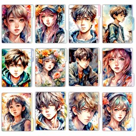 PARTH IMPEX 12 Pack Decorative File Folders, 1/3 Cut Tab with Assorted Positions, Letter Size Paper Holders (9.75” x 11.75”) Matte Finish Laminated for Office School Work - Nature Landscape Design