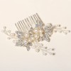Bridal Pearls Hair Comb Handmade Wedding Bridal Jewellery Silver Beads