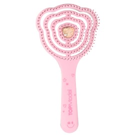 Depesche 13510 TOPModel Beauty and Me Hair Brush in Pink with Teddy Shape Brush Head and Golden Details Comb Gives Bouncy