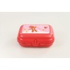 TUPPERWARE Oyster Box Snack Keeper orange red gingerbread motif