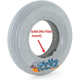 200 x 50 Solid Foam-Filled Tire - Ribbed Tread - Primo Spirit