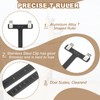 sourcing map Archery Bow Square, T-Shape Ruler 33 x 9