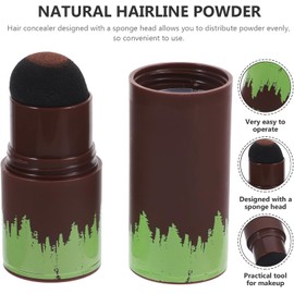 Corrector de Color para Cabello Marrón 2 Piezas Esponja para Aplicar en Zona del Cabello, Polvo para Línea del Cabello Fácil de Usar y Distribución Uniforme para Uso en Casa