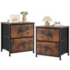 Sweetcrispy Nightstand Set of 2, End Tables with 2 Storage