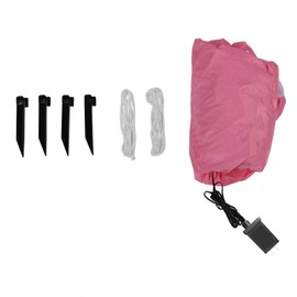 4.9ft Easter Inflatable Bunny Happy Easter Bunny Decoration Outdoor Blow Up Bunny Rabbit for Home Holiday Party Lawn Garden Pink US Plug 100‑240V