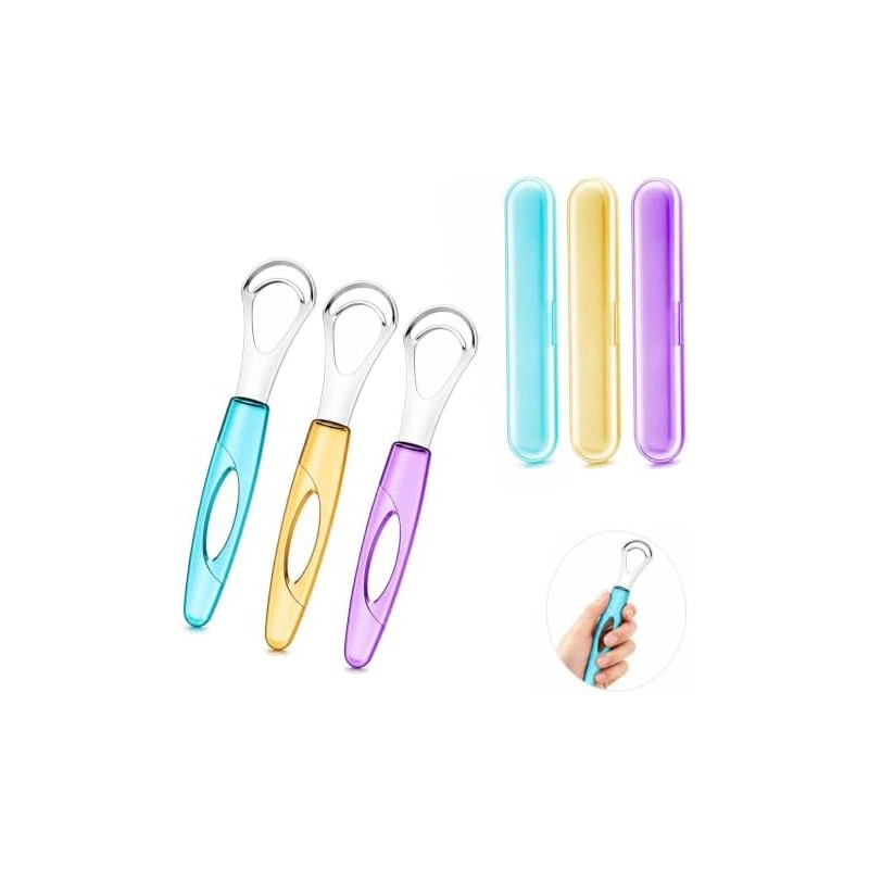 Raspador de Lengua de Acero Inoxidable - Set de 3