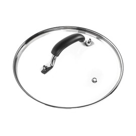 WishDirect 9.1 Inch Tempered Glass Lid for Instant Pot 5/6 Quart, Universal Pot Cover for Electric Pressure Cooker with Heat-resistant Handle Knob