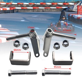 Steering Spindle Bracket Set 5/8" Axle Kingpin 4-1/2" Long for Go Kart 212cc 196cc 6.5hp 13hp 15hp 420cc 301cc Manco Azusa Yerf-Dog Right and Left