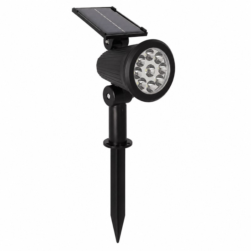 9-LED RGB Solar Spot Lights for Outdoor Landscaping – IP65