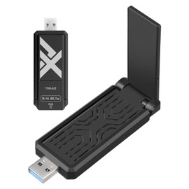TOKAIZ TWA-002 Wireless LAN Adapter AX1800 High Speed 1201Mbps + 574Mbps Small Receiver Dual Band Supports 2.4GHz + 5GHz USB3.2 Gaming PC Laptop Desktop PC Compatible with 11ax/ac/n/g/b/a