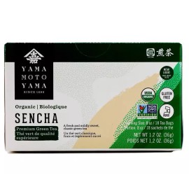 Yamamotoyama Japanese Yamamotoyama Organic SENCHA Premium Green Tea (18 Tea Bags) Gluten Free