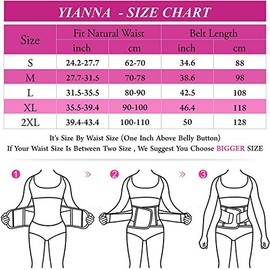 YIANNA Cinturón de Entrenamiento de Cintura para Mujer Cintura Trimmer Eraser Belly Band Body Shaper Fajas Deportivas                                 