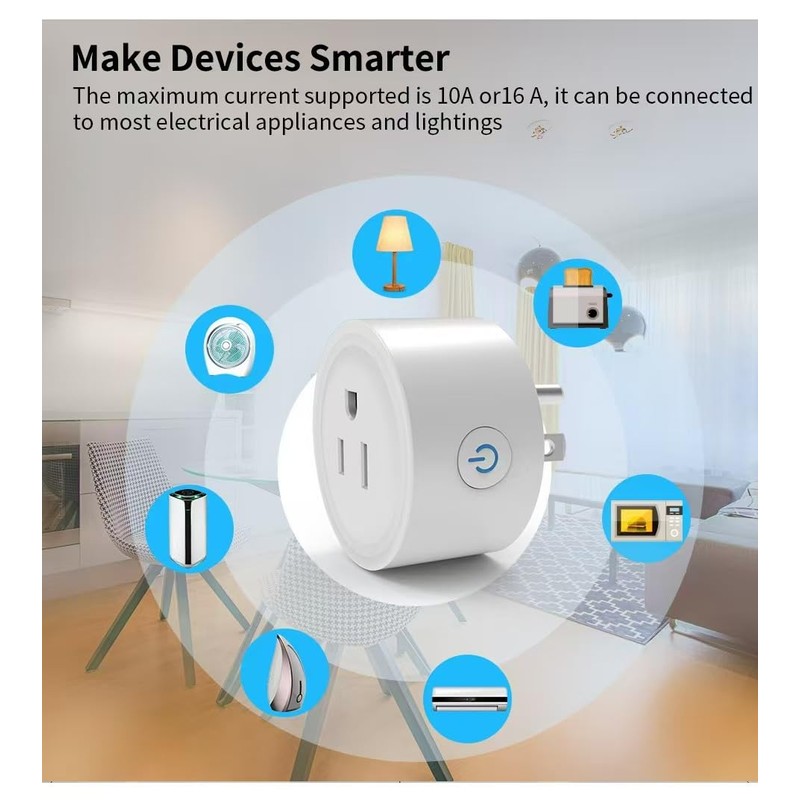 HapIntlNex Smart Plug, WiFi Outlet Compatible with Alexa & Google