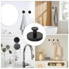 SJUNJIE 4Pcs Vacuum Suction Cup Hooks Removable Hooks Black Suction