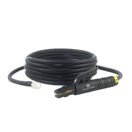 SÜA - 300 Amp Welding Electrode Holder Lead Assembly - Terminal Lug Connector - #1 AWG 100% Copper Cable (25 FEET)
