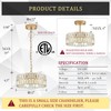 CATINER Small Gold Crystal Chandeliers, Modern Semi Flush Mount Chandelier