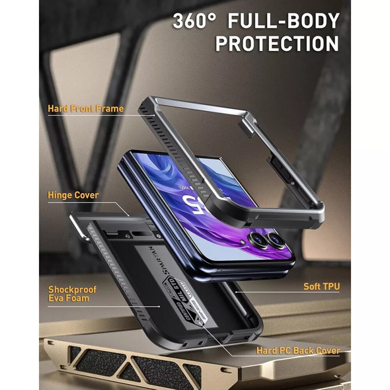For Moto Razr Plus 2024 Case Poetic with Kickstand Shockproof
