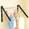 Gecauoea Wall Mounted Drying Rack, Pre-Install Adjustable Width 13-23 Inch,