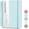 Lined Spiral Journal Notebook, A5 Hardcover Leather Notebook for Work,