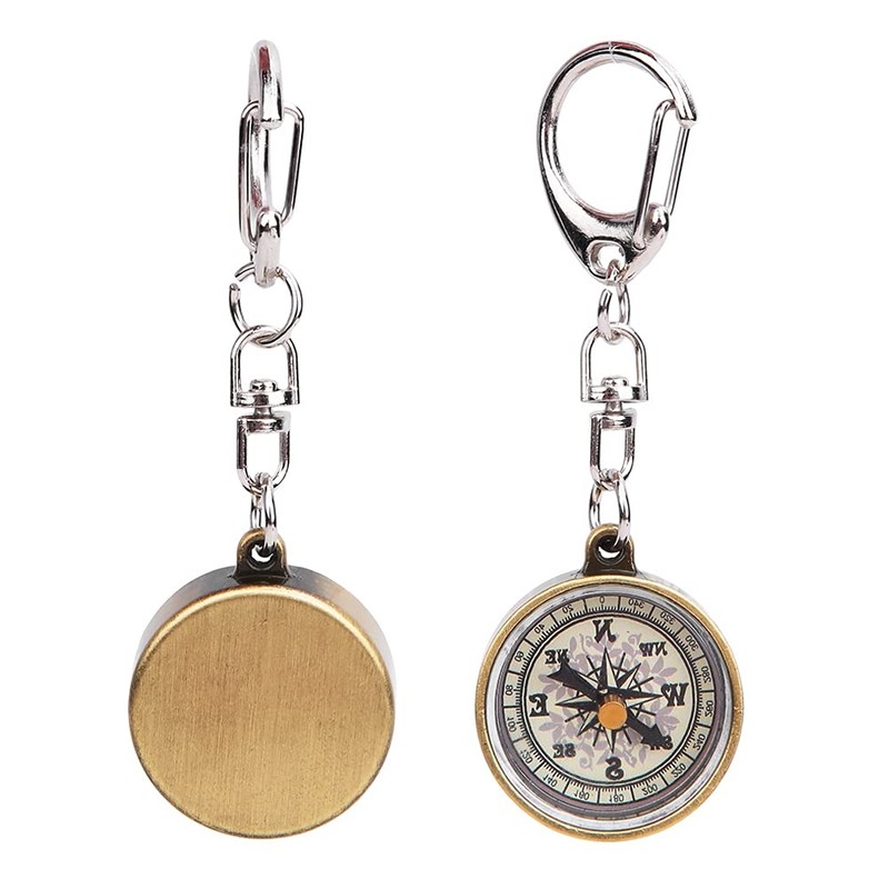 Pocket Compass Pack of 2 Outdoor Compass Keychain for Camping