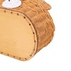 Generic Rattan Tissue Box Cover, Cute Bear Decorative Woven Paper