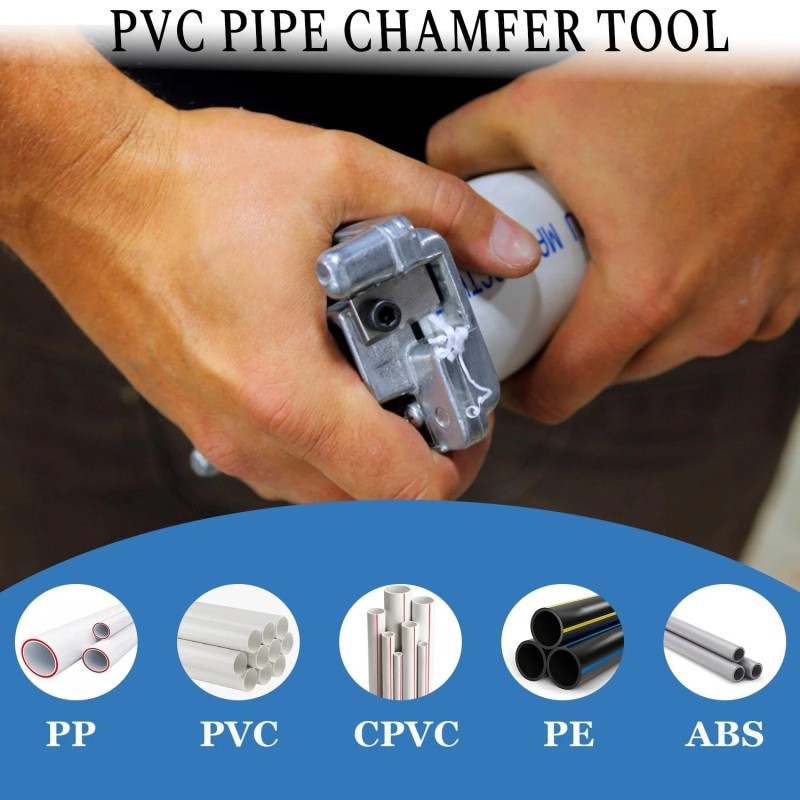 TK-Auto PVC Pipe Chamfer Tool Plastic Pipe Reamer Plumbing Deburr