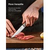 D.Perlla Steak Knives, Super Sharp Straight Edge Steak Knife Set