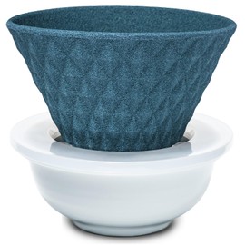 Ceramic Reusable Coffee Filter Pour Over Dripper Paperless Sustinable ekubo 1-4 Cup Made in Japan (Green)