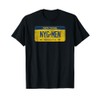 Funny NY State Vanity License Plate NYG-MEN T-Shirt