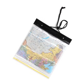 Waterproof Map Case with Zipper Closure, Foldable Transparent PVC Dry Bag for Boating, Kayaking, Paddleboarding, Hiking, Camping, Snow & Outdoor Activities