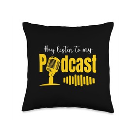 Podcasting Equipment Travel Set Podcast Microphone Podcaster Throw Pillow