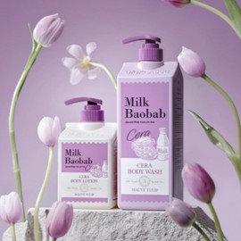 Milk Baobab Cera Body Wash Cleanser + Lotion Mauve Tulip BNS / 밀크바오밥 세라 바디 워시 클렌저 + 로션 모브튤립 BNS