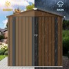 DWVO 6x4ft Storage Shed for Outdoors, Metal Sturdy Weatherproof Tool