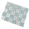 Lovdeco Mirror Peel and Stick Square Mosaic Tile for Kitchen Backsplash,