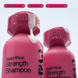 Eva NYC Ritual Repair Shampoo and Conditioner Set - Protect and Strengthen Dry, Damaged Hair with Bond Technology + Red Algae - Reduce Breakage - Orange Zest + Sage Scent - 10 fl oz (Pack of 2)