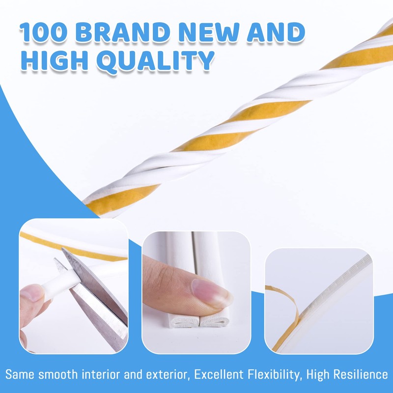 CloudBuyer Door Weather Stripping, Soundproof Insulation Seal Strip for Windows