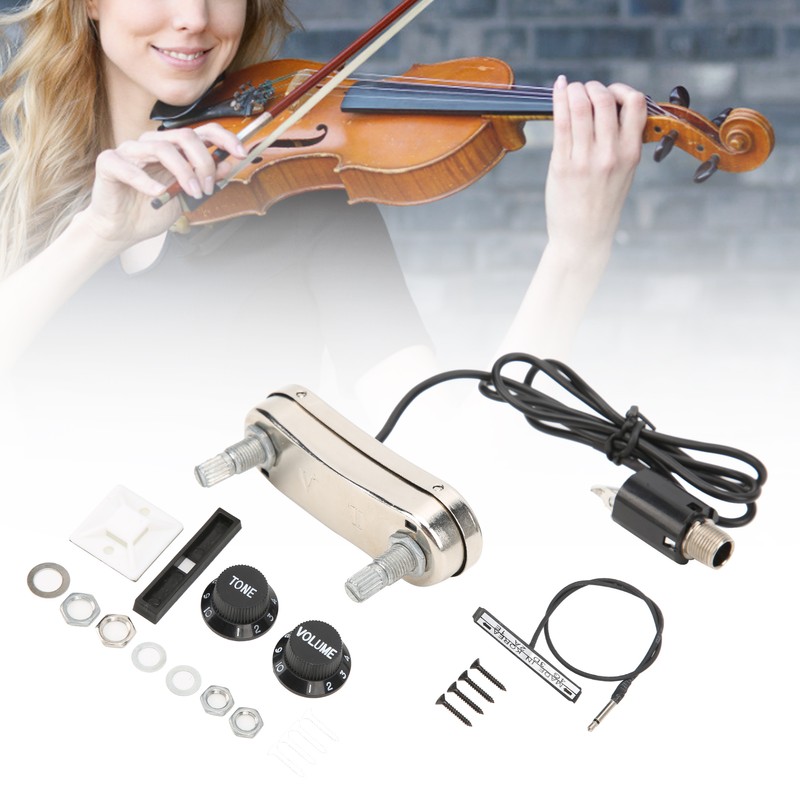 Violin Pickup Set Electronics No Noise Integral Instrument Accessories for