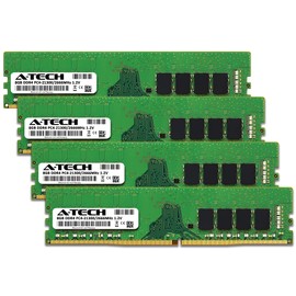 A-Tech 32GB Kit (4x8GB) RAM for Dell OptiPlex XE3, 7070, 7060, 5070, 5060 (Tower/SFF) | DDR4 2666 MHz DIMM PC4-21300 UDIMM Memory Upgrade