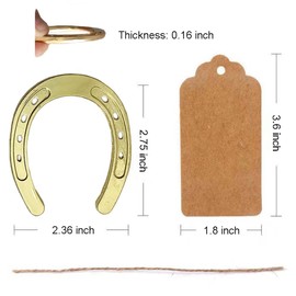 Toosunny 20 Pcs Lucky Horseshoes Wedding Favors with Kraft Tags Vintage Horseshoe Decorations for Rustic Vintage Wedding Party Birthday Decor 2 colors