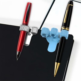 QOMJUFA Nurse Accessories Stainless Steel Pen Holder, Nurse Accessories Clip for Tunic Care Accessories for Doctor and Nurse Uniform Notebook Holder (Purple + Blue + Pink)