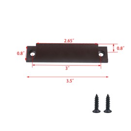 Coshar Drawer Push Handle Coffer Aluminum Alloy Drawer Push Handle Window Sash Lift Handles for Sliding Window Kitchen Closet - 2Pcs Coffee (3-inch Hole Center)