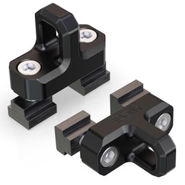 RENO Tacoma Bed Rail Cleats, Cargo Trailer Tie Down Anchors Compatible with Tacoma Tundra Gladiator, Replaces PT278-35160/35111/35112/35100-S1/35050-S1 PT785-35050-S1 (Aluminum, Black, 2PCS)
