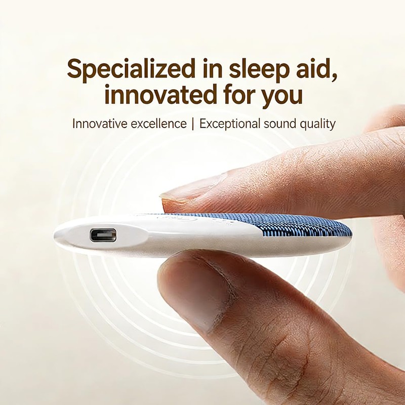 Rechargeable Pillow Speaker, Built-in White Noise Sleep Sound Machine