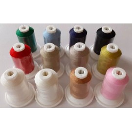 Hilos Iris Cotton Quilting Thread 500yds, Size 50, Set of 12 Best Colors